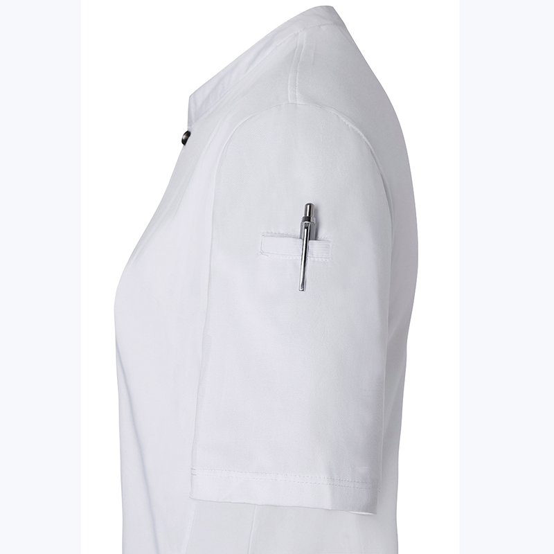 Moderna camiseta de cocinera blanca