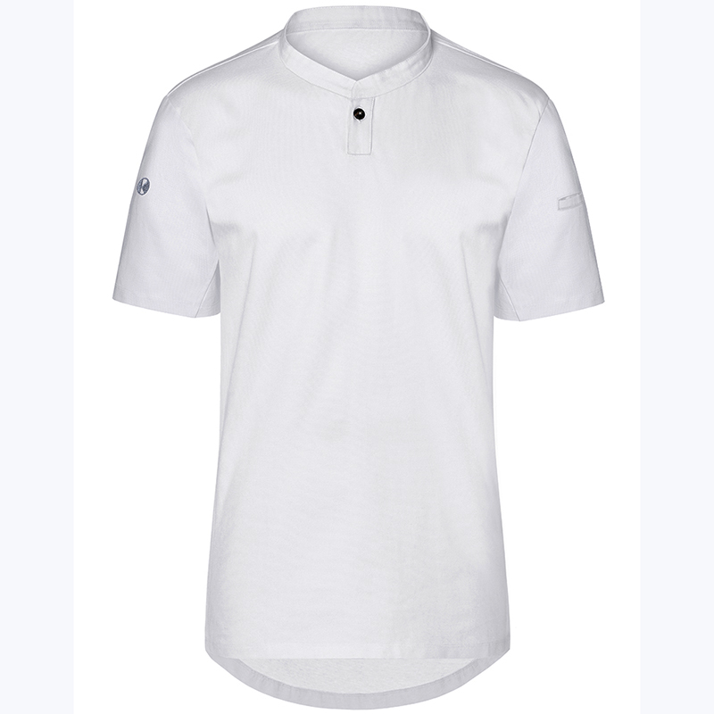 Moderna camiseta de cocinera blanca