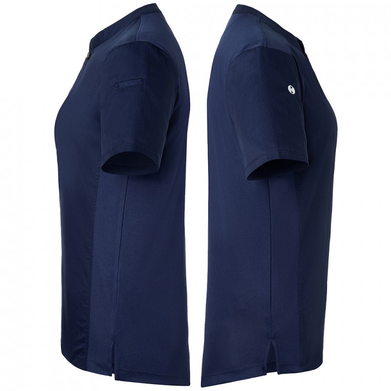 Moderna camiseta de cocinera navy