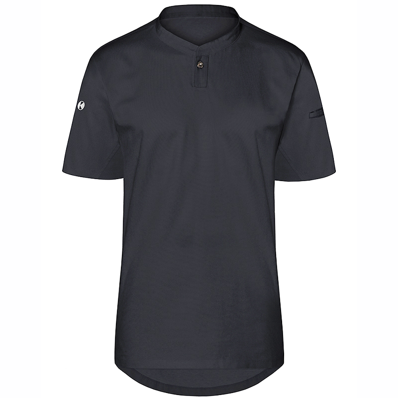 Moderna camiseta de cocinera negra