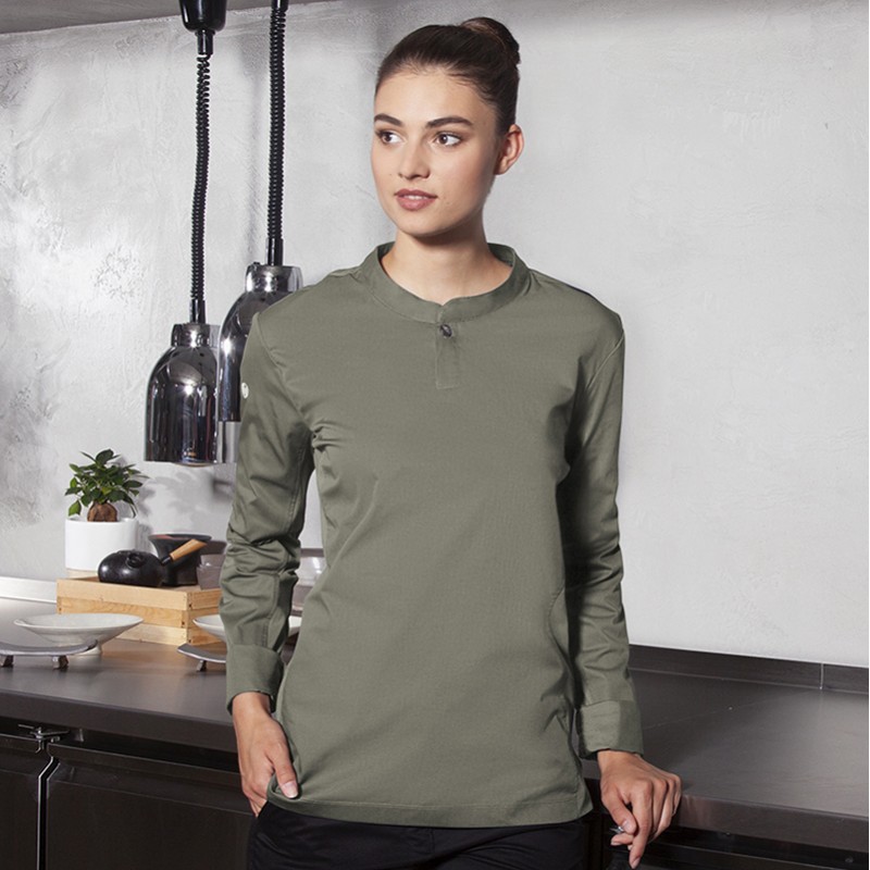 Moderna camiseta de cocinera sage M/L