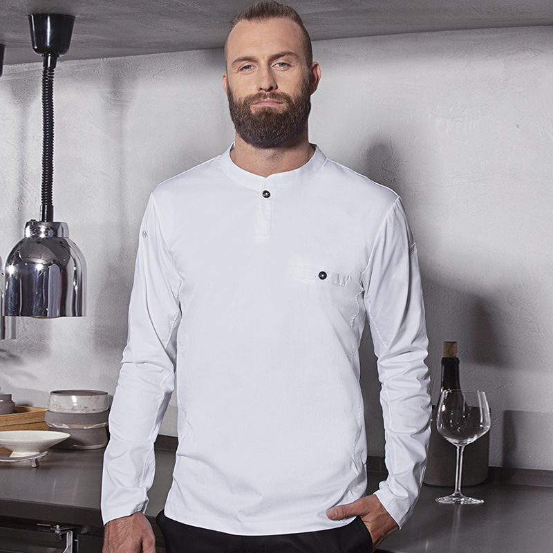 Moderna camiseta de cocinero blanco M/L