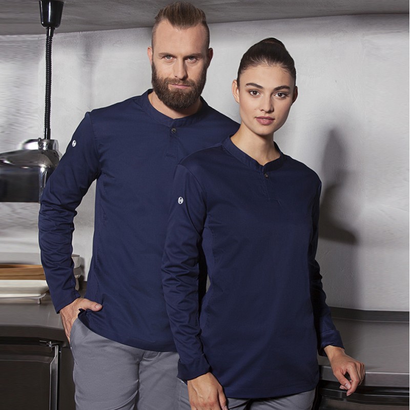 Moderna camiseta de cocinero marino M/L