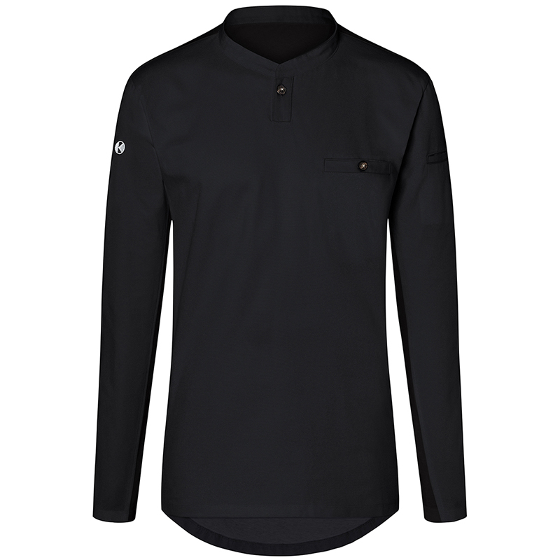Moderna camiseta de cocinero negro M/L