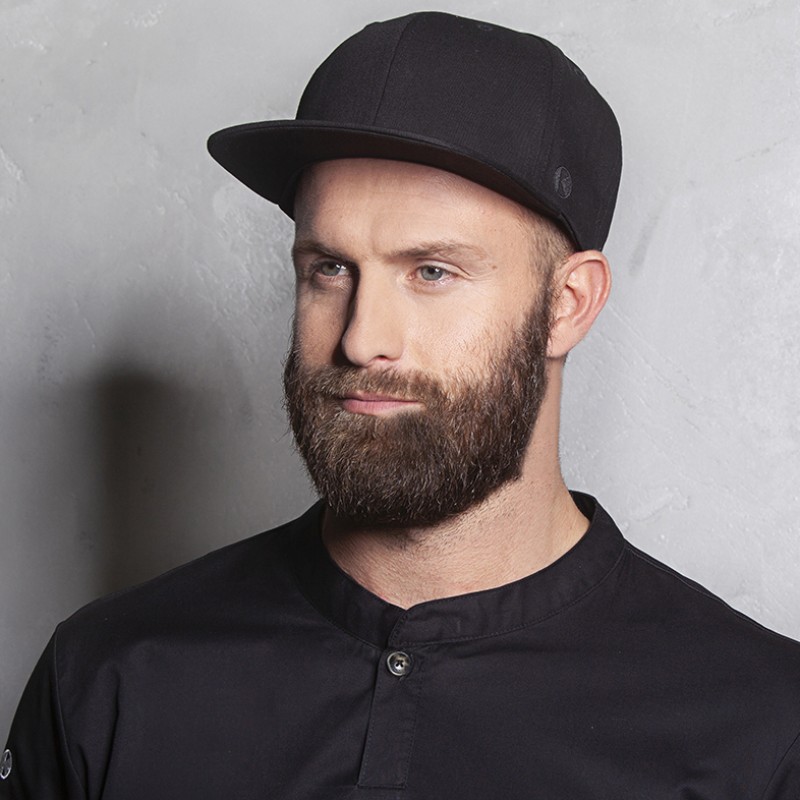 Elegante gorra de 6 paneles con visera plana
