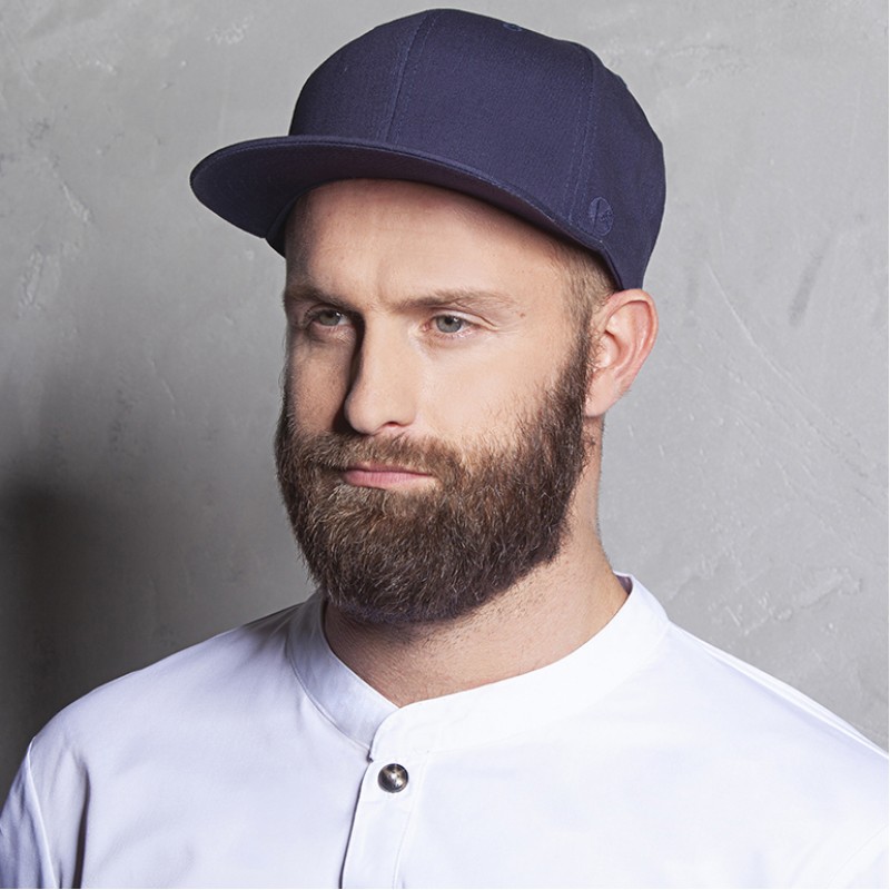 Elegante gorra de 6 paneles con visera plana