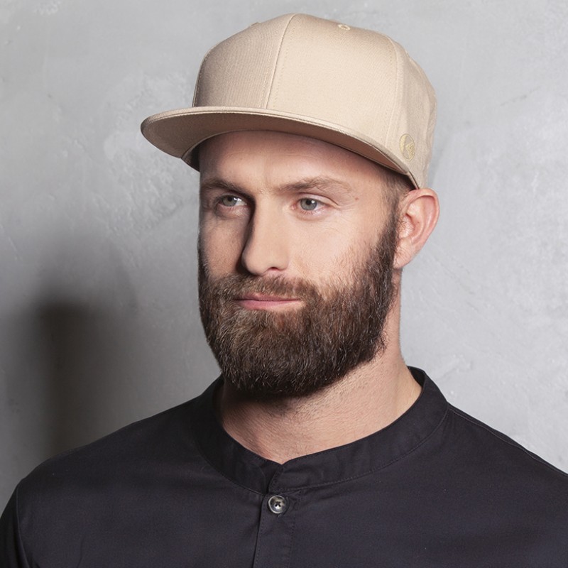Elegante gorra de 6 paneles con visera plana
