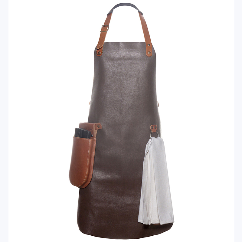 Delantal 100% Piel natural, moka