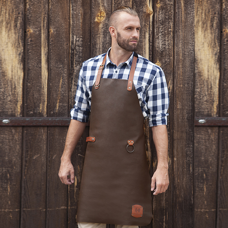 Delantal 100% Piel natural, moka