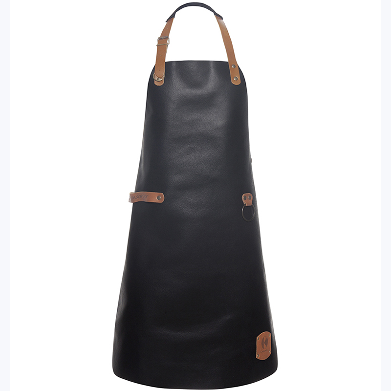 Delantal 100% Piel natural, negro