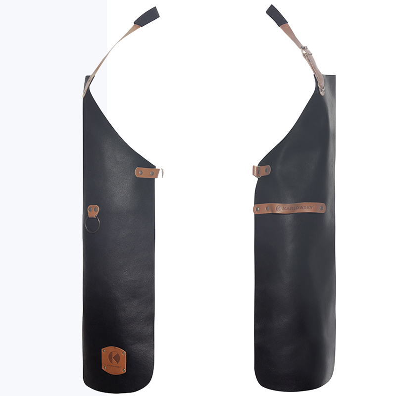Delantal 100% Piel natural, negro