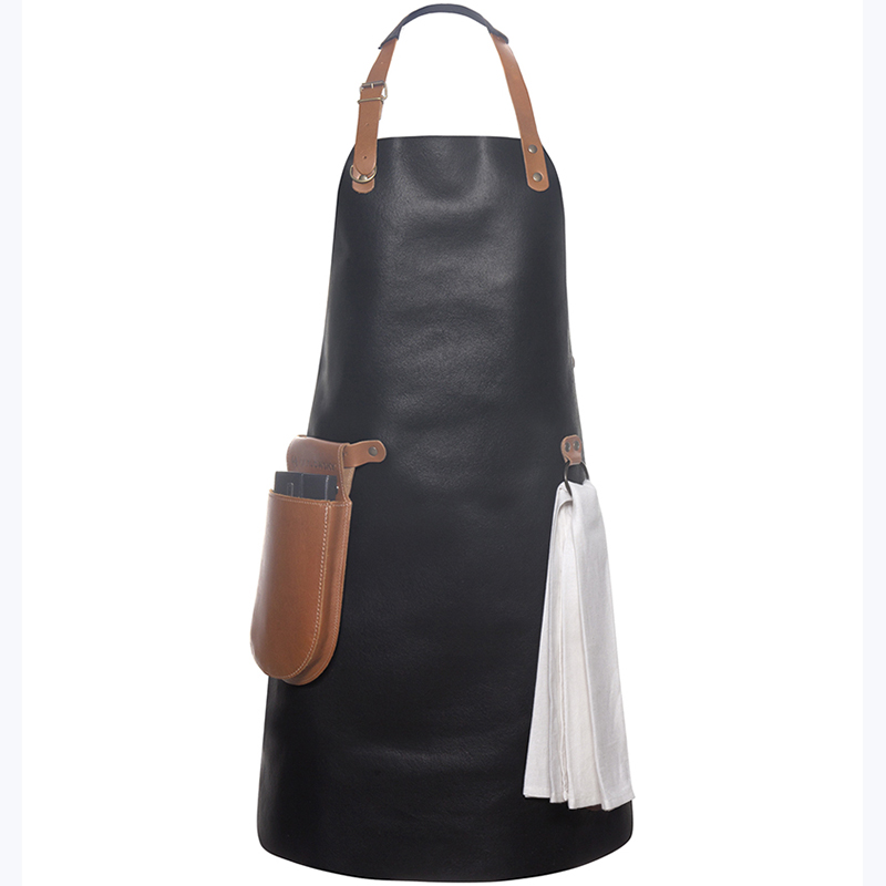 Delantal 100% Piel natural, negro