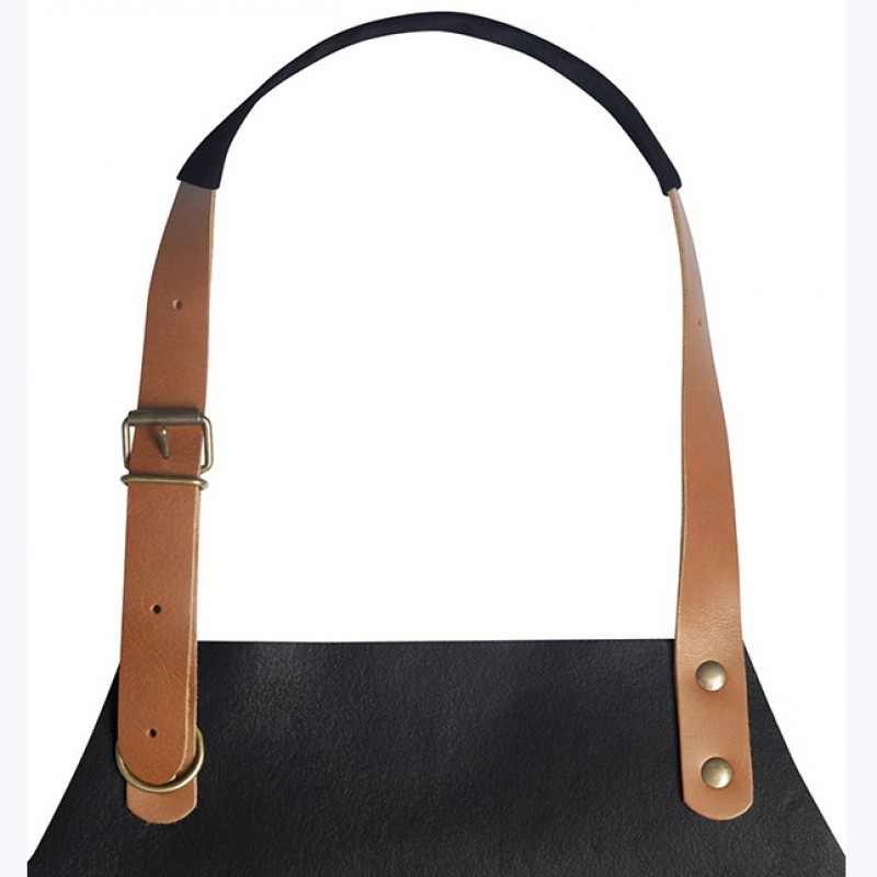 Delantal 100% Piel natural, negro