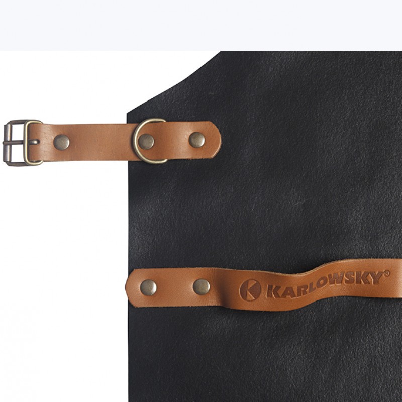 Delantal 100% Piel natural, negro
