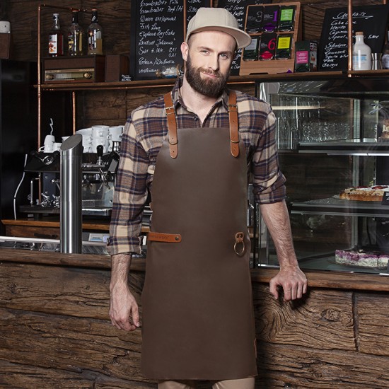 Delantal 100% Piel natural moka