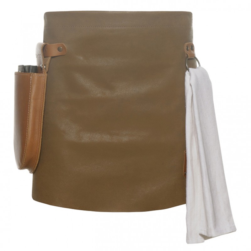 Delantal 100% Piel natural, caramelo
