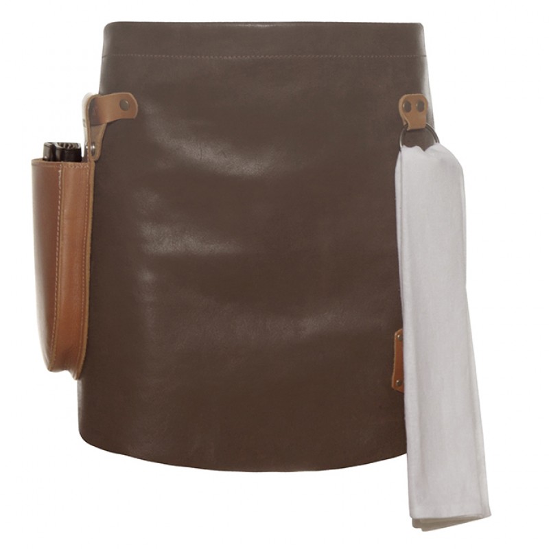 Delantal 100% Piel natural, moka