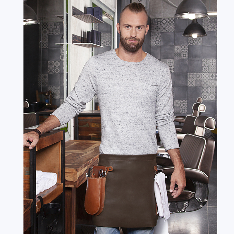 Delantal 100% Piel natural, moka