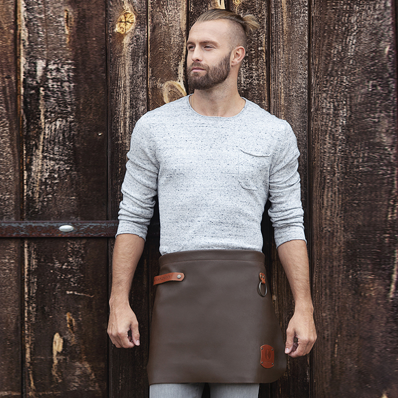 Delantal 100% Piel natural, moka