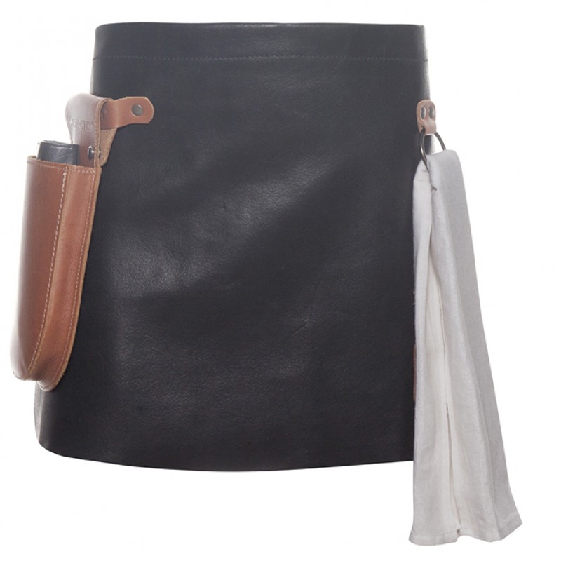 Delantal 100% Piel natural, negro
