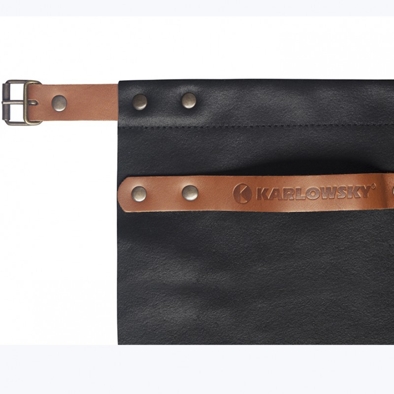 Delantal 100% Piel natural, negro