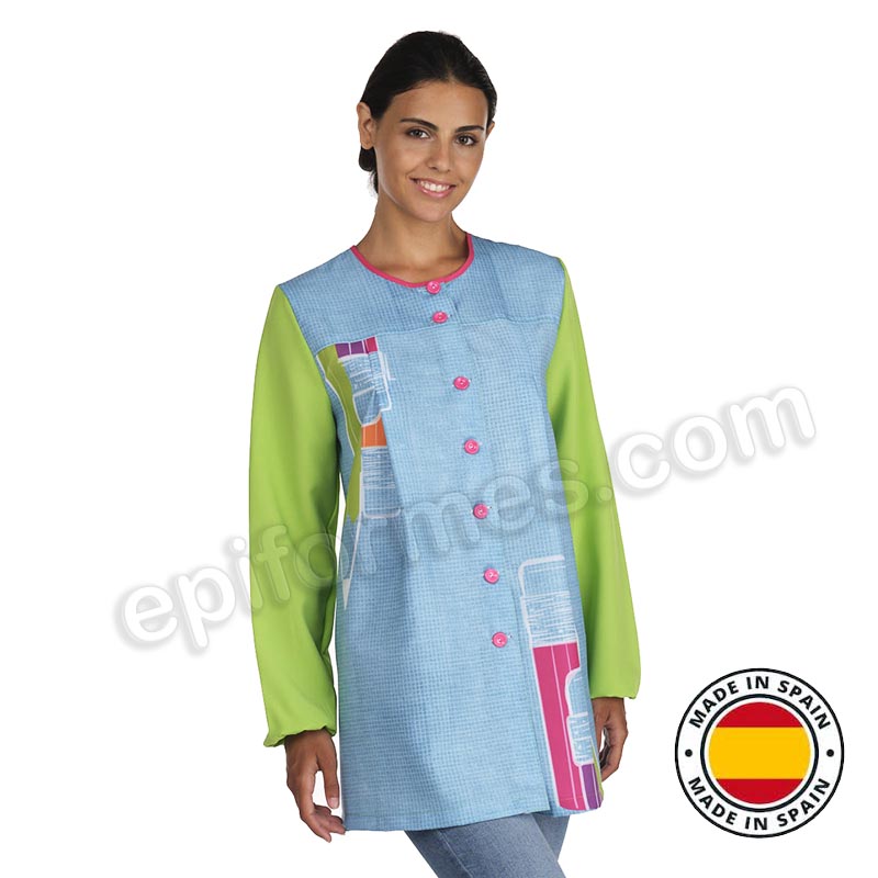 Bata de maestra estampada lápices