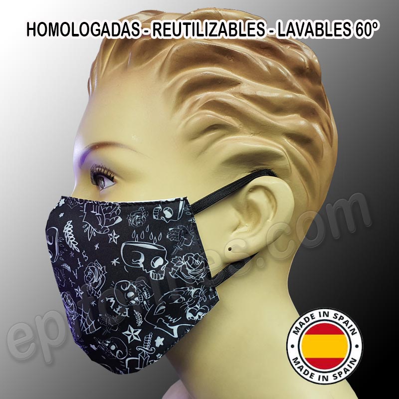 Mascarilla HOMOLOGADA reutilizable Tatoo