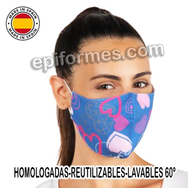 Mascarilla HOMOLOGADA estampado tejano