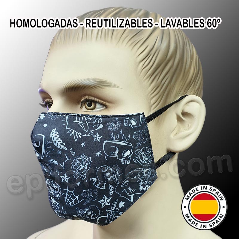 Mascarilla HOMOLOGADA reutilizable Tatoo