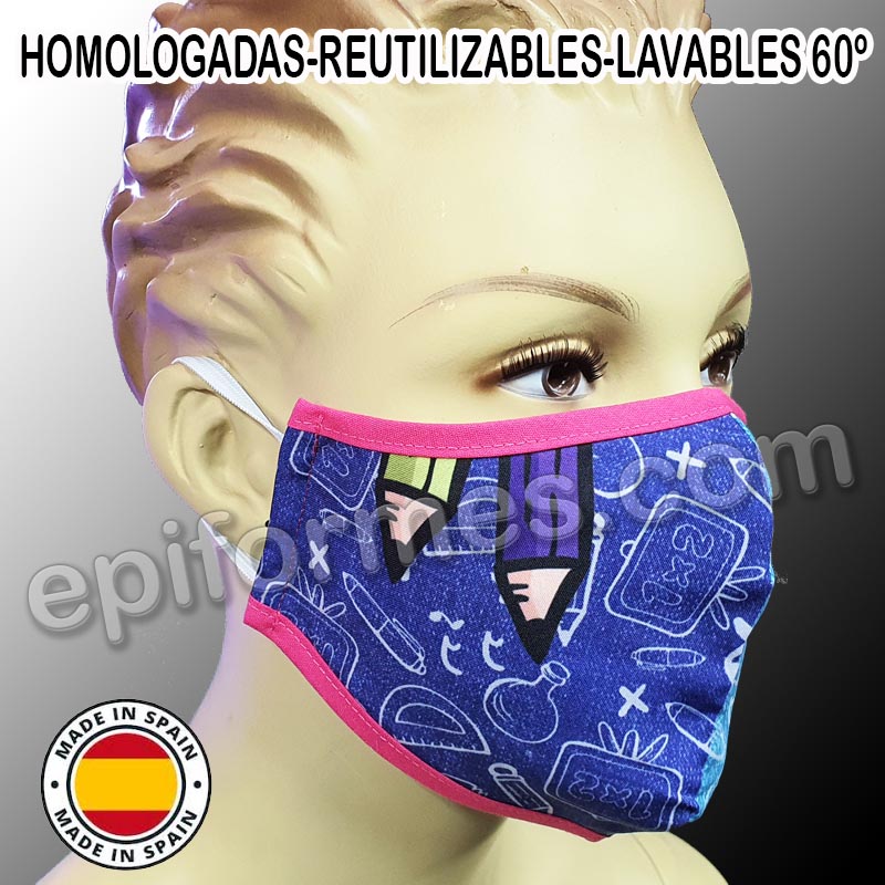 Mascarilla HOMOLOGADA lápìces de colores