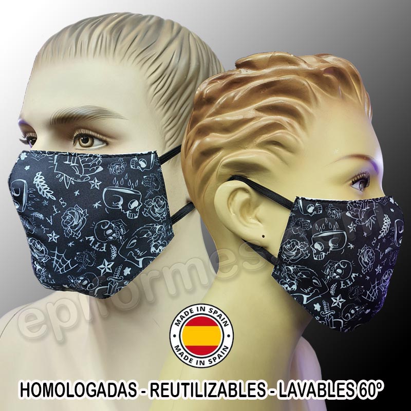 Mascarilla HOMOLOGADA reutilizable Tatoo