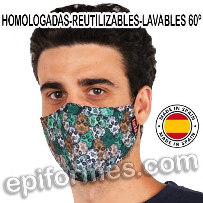 Mascarilla HOMOLOGADA reutilizable calaveras