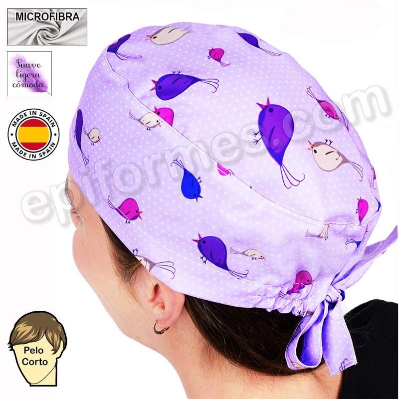 Gorro cirujano pajaritos