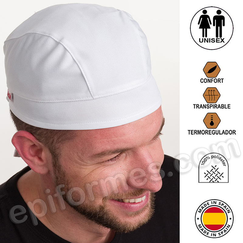 Gorro cocinero, transpirable tipo bandana