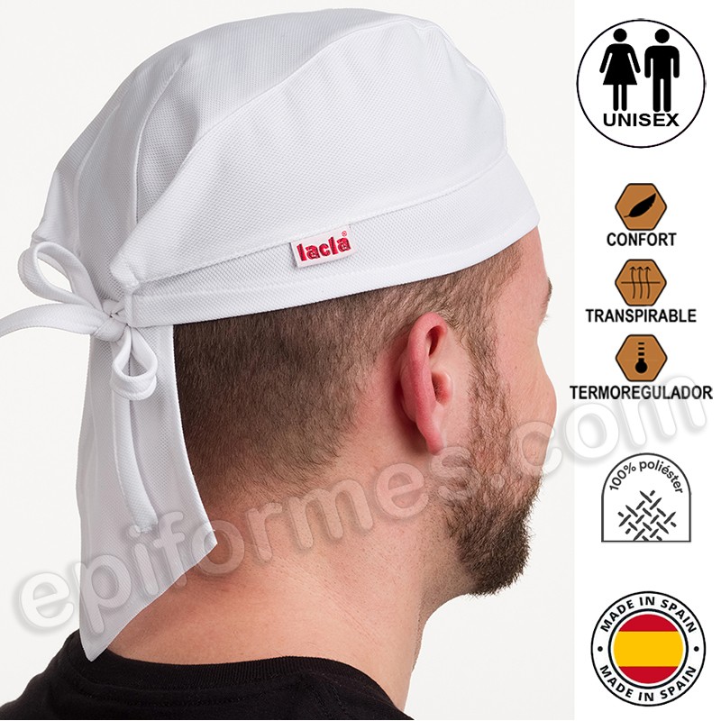 Gorro cocinero, transpirable tipo bandana