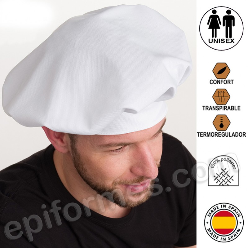 Gorro cocinero, transpirable