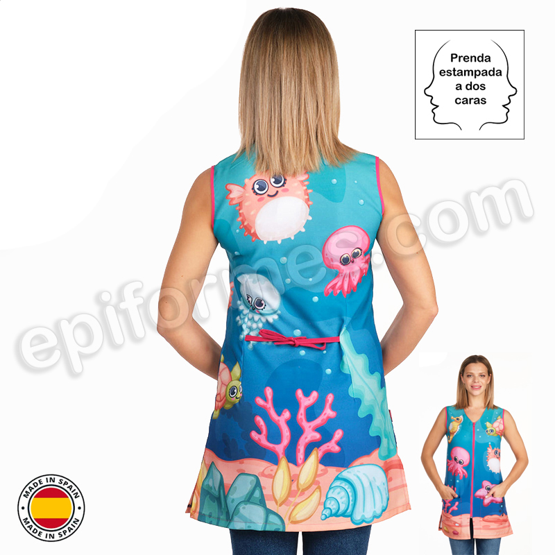 Bata de maestra fondo del mar