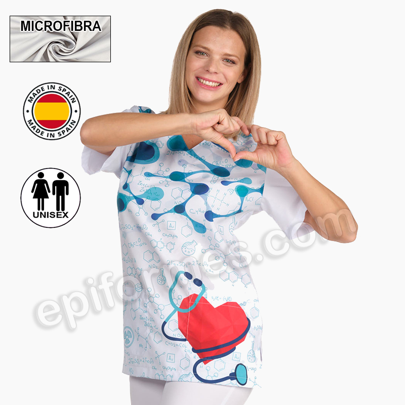 Casaca sanitaria unisex corazón