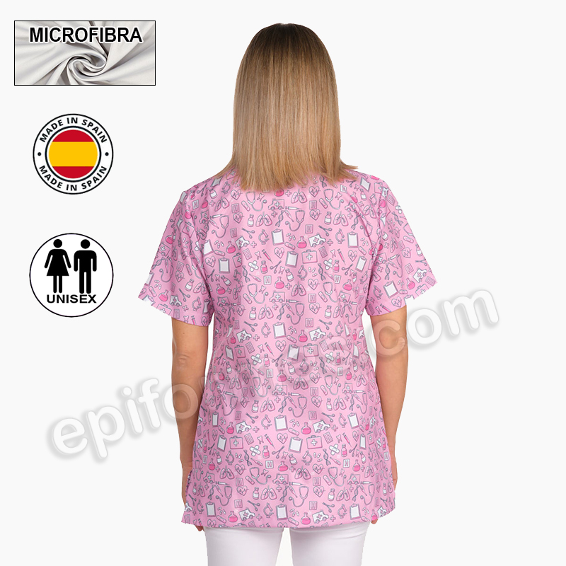 Casaca sanitaria unisex iconos sanidad