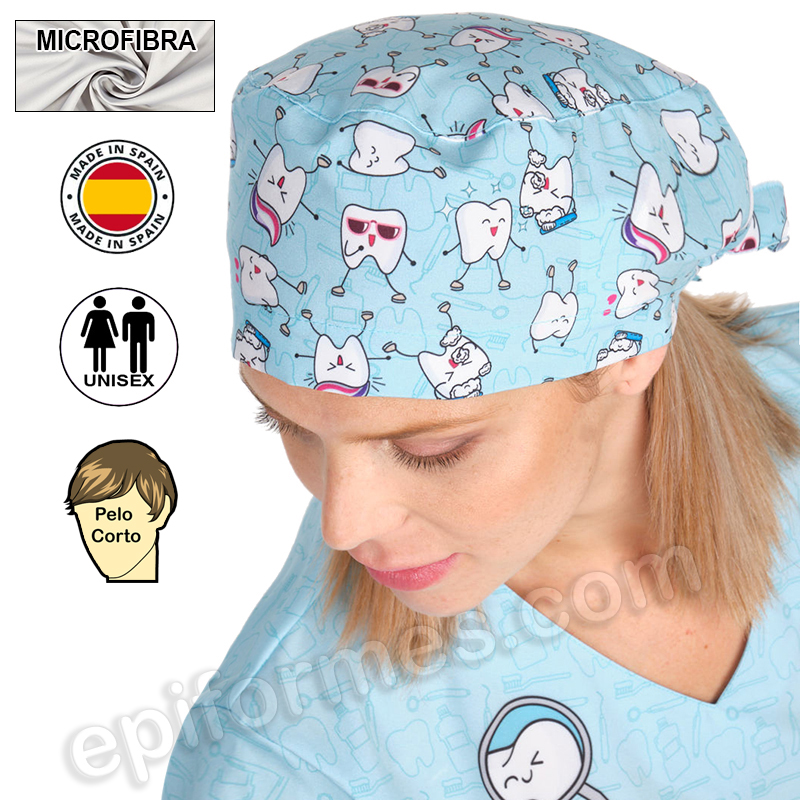 Gorro dentista dientes pelo corto