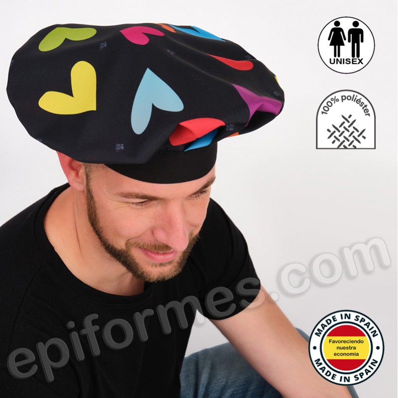 Gorro chef de cocina corazones
