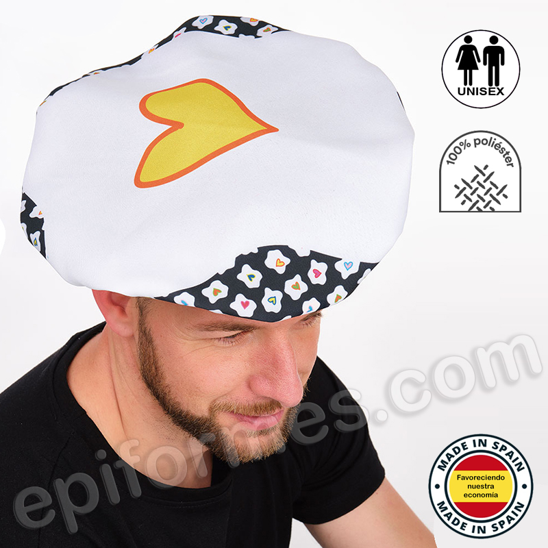 Gorro chef de cocina huevo frito