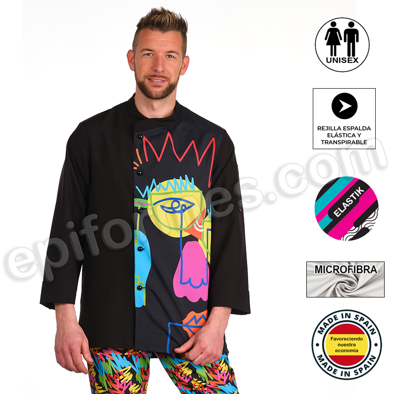 .Chaqueta de cocina unisex garabatos