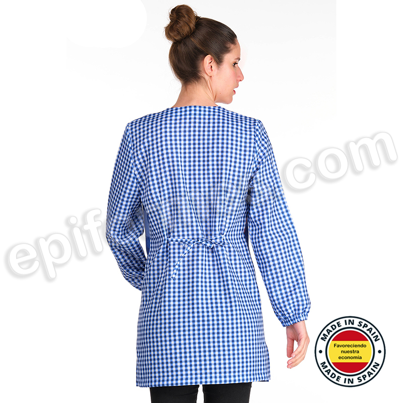 Bata de profesora Corazones azul