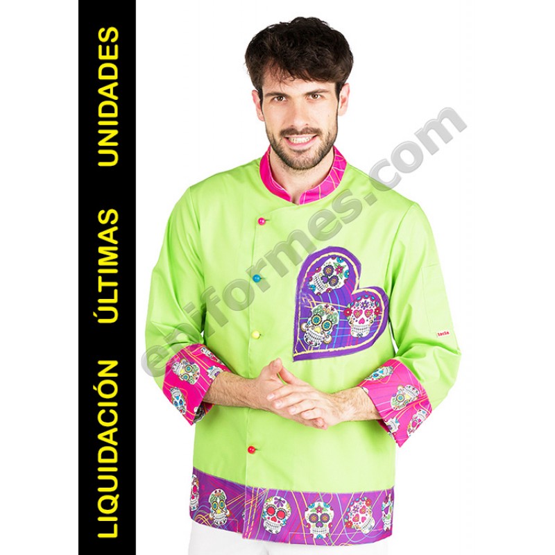 Chaqueta cocinero corazón calavera