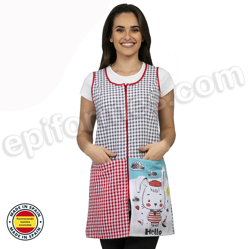 Babi de maestra estampado conejito