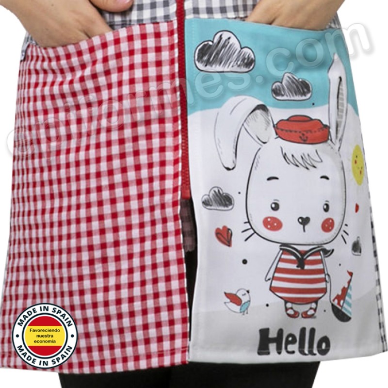 Babi de maestra estampado conejito