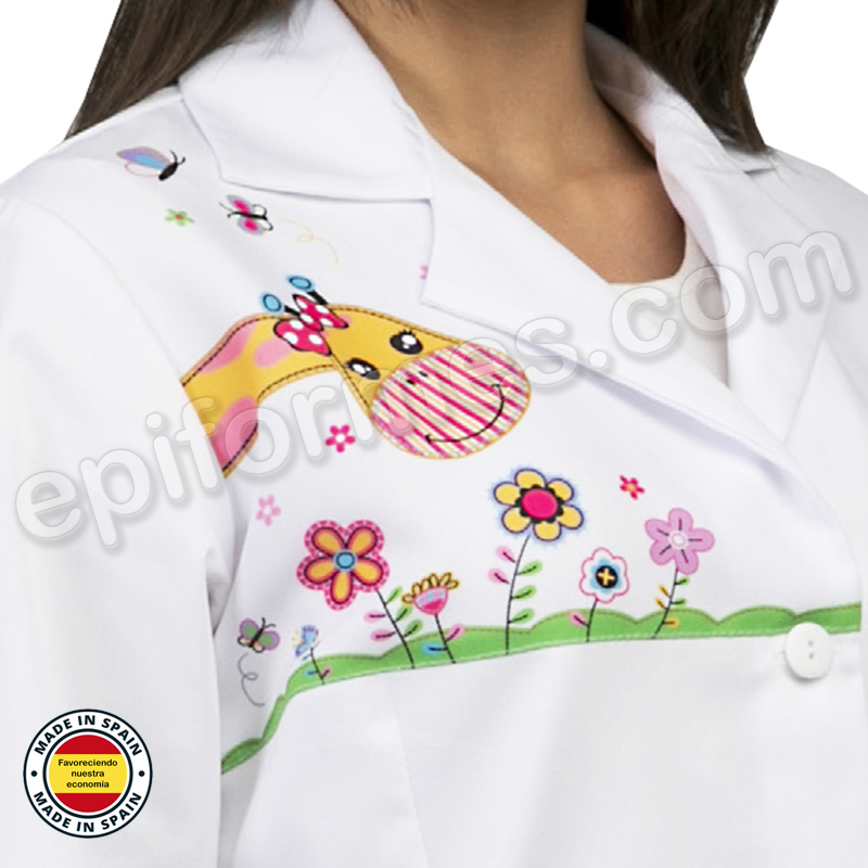 Bata maestra chica con estampado jirafa