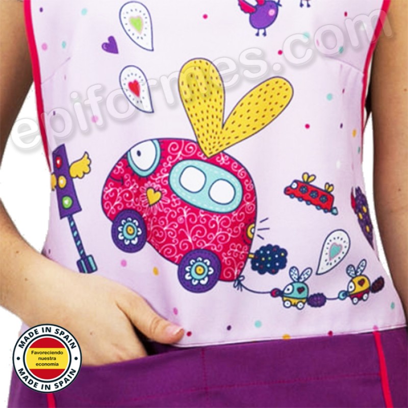 Estola maestra estampada corazón coche
