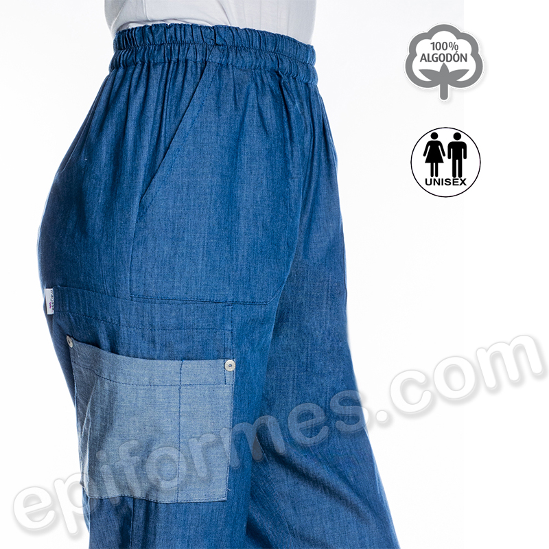 Pantalón sanidad tejano elástico unisex